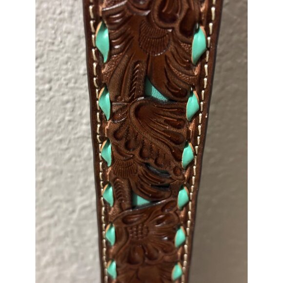 Nocona Turquoise and Brown Women\'s Belt - Size M - NWOT